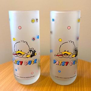 Rare Sony Creative Products Inc. Patsy Duck Glasses Set of Two.